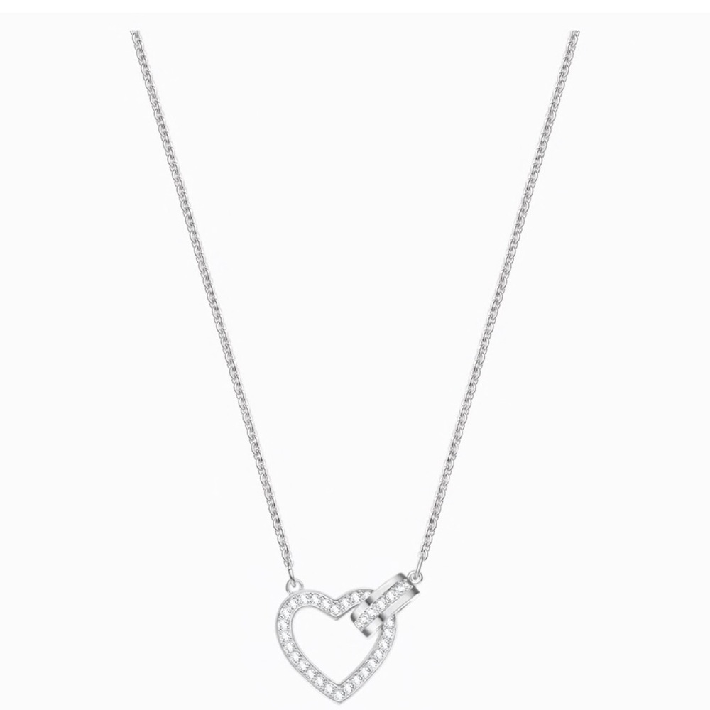swarovski LOVELY NECKLACE, WHITE, RHODIUM PLATED